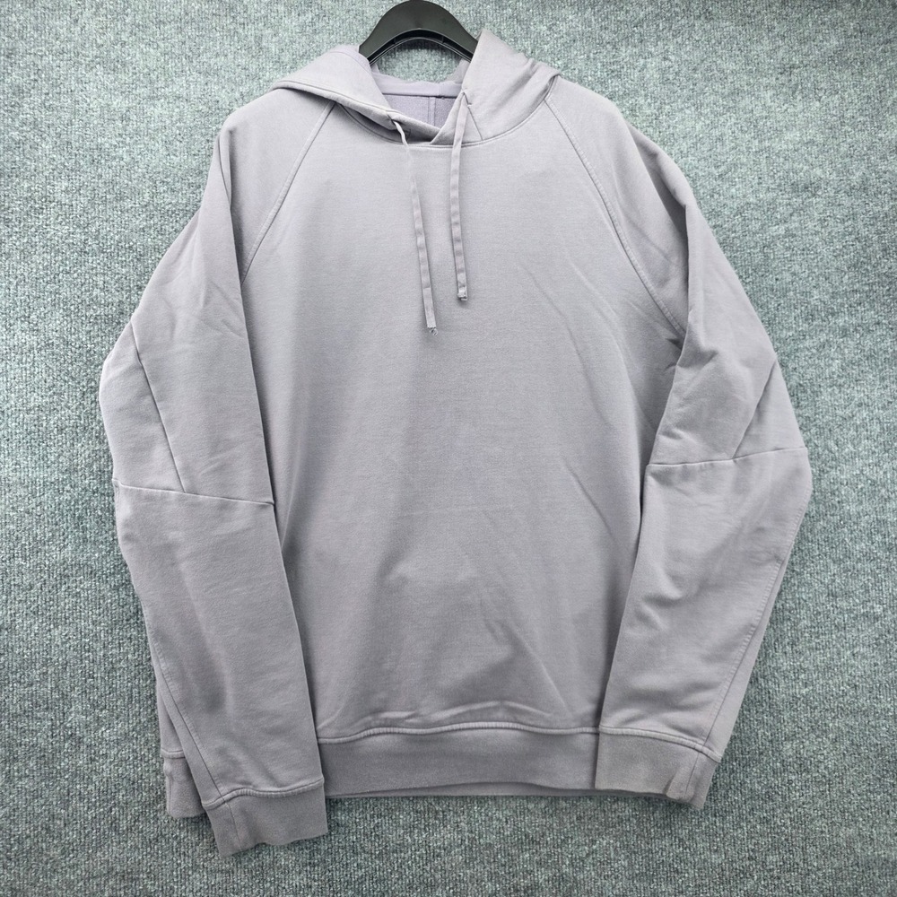 Lululemon City Sweat Pullover Hoodie Mens Large Mauve Purple Raglan Sleeve